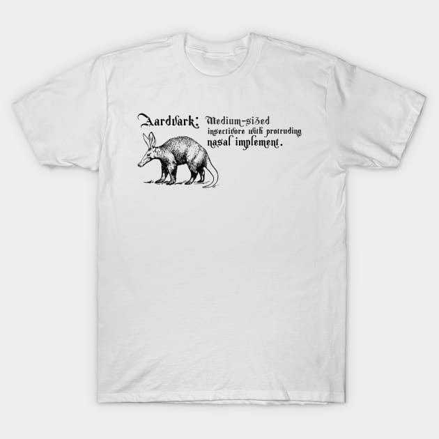 Aardvark Blackadder T-Shirt by Popmosis Design